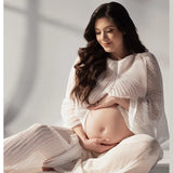 MQTIME  -  White Chiffon Maternity Photography Props Dress Sexy Transparent Tulle Off Shoulder Dress For Photo Shoot Pregnant Women