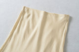 MQTIME  -  5 Colors Summer Elastic High Waist Bright Satin Skirt Women Feels Smooth A-line Short Skirts Femme Bottom Army Green Black Brown