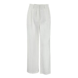 MQTIME  -  Cotton pants, white fashionable wide leg pants, spring and summer new styles, cross-border versatile, casual commuting