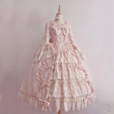 MQTIME  -  2024 New Light Blue Bowknot Lolita Dress Women Fashion Gothic Lace Patchwork Japaness Style Sweet Lolita Cosplay Vintage Dress