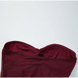  MQTIME  -  Sexy Rhinestone Mesh Patchwork Slim Mini Dress Women Sleeveless Backless Pleated Bodycon Dresses 2026 Summer Evening Party Robe