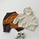  MQTIME  -  Autumn New Children Long Sleeve Coat Boys Zipper Jacket Baby Hooded Tops Girls Casual Sweatshirt Cardigan Kids Clothes