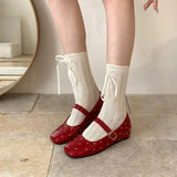 MQTIME  -  New Spring Women Pumps Round Toe Low Heel Shoes Leather Shoes for Women rivet Buckle Strap Mary Janes Ladies Shoes