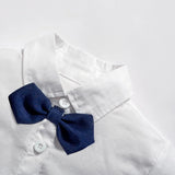 MQTIME  -  Gentleman Wedding Flower Boys Clothes 1 2 3 4 5 6Y Baby Summer Corsage Vest Formal Cotton Outfit Kids Solid Birthday Costume