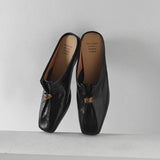 MQTIME  -  Retro Women's Shoes Exquisite Soft Leather Mueller Slippers for Woman Fashion Vacation Casual Shoes Designer Shoes Zapatos Mujer