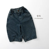 MQTIME  -  Spring New Children Striped Jeans Fashion Girls Casual Pants Baby Denim Trousers Kids Loose Harem Pants Infant Clothes
