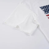 MQTIME  -  American Streetwear Y2k Hollow Out Sexy Skew Collar Short Sleeve Loose Women's T-shirts