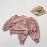  MQTIME  -  Autumn New Children Sweatshirt Solid Boys Girls Long Sleeve Vintage Pullover Kids Casual Sweatshirt Cotton Baby Clothes