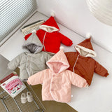 MQTIME  -  Winter New Children's Fur Jacket 0-3Y Baby Girls Fleece Lining Hooded Cotton Coat Toddler Boys Warm Outwear