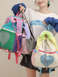 MQTIME  -  Large Capaci Women's Hiking Travel Bapa Lightweight Dual oulder Bag Outdoor Sports Color Blo Design Youth...