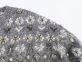  MQTIME  -  Women's Soft Knitted Pullover Women Fashion Long Sleeve Vintage Jacquard Sweater New Casual Loose Knitwear Tops ﻿ ﻿