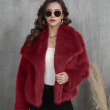 MQTIME  -  Fashion Oversized Turn Down Collar Fluffy Faux Fur Coat Women Vintage Faux Fur Jacket Coats Winter Clothes Women 2024