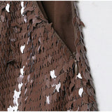 MQTIME  -  Chic Y2K Sequined Brown Mini Skirt Women Sexy Club Shiny Skirts 2025 Fashion Modern Birthday Night Party Music Streetwear Skirt