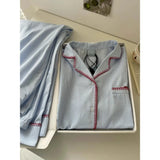MQTIME  -   Korean Popular Pajamas Homewear Two-piece Women's Pajamas Home Set Female Pijama New Spring Autumn Long Sleeve Sleepwear