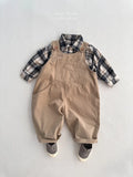  MQTIME  -  Autumn New Children Loose Overalls Solid Boys Vintage Jumpsuit Girls Strap Trousers Baby Casual Overalls Kids Clothes
