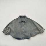 MQTIME  -  Autumn New Children Loose Denim Cardigan Girls Vintage Dolman Sleeve Jacket Fashion Kids Boys Casual Coat Baby Clothes