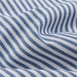  MQTIME  -  Children's Cotton Linen Striped Short-Sleeved T-Shirt Summer New Boys And Girls Round Neck Buttons Daily Casual Tops