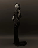 MQTIME  -  Black Lace Maternity Dress, Open Back & Cut Out, Evening Gown for Photo Shoot, Sexy Maternity Dresses, Women Pregnancy Gowns