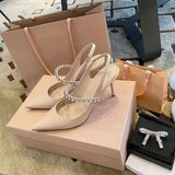MQTIME  -  High heels women's summer new fairy style toe sandals pointed single shoes women