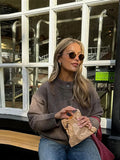 MQTIME  -  All-match Knit Women Cardigan Casual O-neck Long Sleeve Single Breasted Pccket Female Cardigan Solid Lady Knitwear 2025