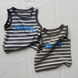 MQTIME  -  New Summer 0-24M Infant Baby Boys Girl Clothes Suit Sleeveless Striped Letter Printed Vest+PP Shorts Children Clothes Set
