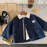 MQTIME  -  Children's Outerwear 2025 Spring and Autumn Season Male Child Labor Outerwear Children's Jackets Boys and Babies Lapel Tops