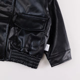 ﻿ MQTIME  -  Autumn & Winter New Arrival Baby & Toddler Clothing 2-4 Years Old Girl Baby Flared Collar Leather Jacket