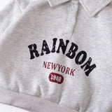 MQTIME  -  New autumn baby clothing for 0-3 years old, boy daughter children's lapel hoodie, letter printed long sleeved T-shirt