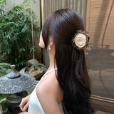 MQTIME  -  Elegant Rose Flower Hair Claw For Women Girls Sweet Hair Ornament Back Head Floral Hair Clip Hairpin Fashion Hair Accessories