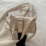 MQTIME  -  women's bag motorcycle bag leopard print crossbody bags y2k designer bag women's bags trend new in high end bag novelty