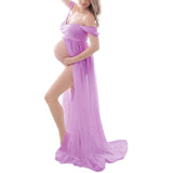 Mqtime V Neck Lace Wedding Dress Maternity Clothes Breast Feeding Dress Supplier Maternity Dress Women Mesh Knee High Maternity Dress