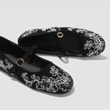 MQTIME  -  Women's Mary Janes Shoe Exquisite Embroidery Ballet Shoes for Woman Fashion Flat Casual Shoes Designer Shoes Zapatos Mujer