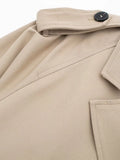  MQTIME  -  Women Casual Trench Outwear With Belt Vintage Solid Notched Neck Long Sleeve Jacket Autumn Fashion Lady Streetwear Coat