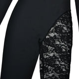  MQTIME  -  Lace Women's Sexy Low-cut Tight Temperament Jumpsuit