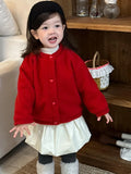  MQTIME  -  Winter New Girls Warm Coat Long Sleeve Solid Children Jacket Princess Cute Baby Girl Fleece Coat Fashion Kids Clothes