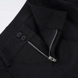 MQTIME  -  Chic Low Waisted Flared Pants Y2K High Street Retro Wide Leg Trousers Goth Slim Pocket Office Lady Korean Baggy Pants