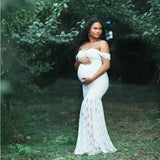  MQTIME  -  Maternity Women Dress for Photo Shoot Maxi Maternity Lace Fancy Sexy Women Clothes Maternity Photography Props