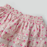  MQTIME  -  Women Ruffle Layered Shorts Loose Patchwork Lace Solid/Floral Elastic Waist Mini Shorts Casual Summer Y2K Loungewear