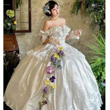 MQTIME  -  Long boutique sweet Dream Handmade Young Girls Birthday Lolita Tutu Dress Flower Party Dress Women Wedding High Quality Dress