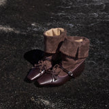 MQTIME  -  Fashion Women's Shoes Luxury Genuine Leather Slouchy Boots for Woman Retro Mary Jane Casual Shoes Designer Shoes Botas Feminina
