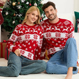  MQTIME  -  Christmas Family Matching Sweater Merry Xmas Full Look Knitwear Sleeve Warm Soft Jacquard Pullover Adults Kids Knitted Jumpers