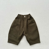 MQTIME  -  Autumn New Children Cargo Pants Solid Boys Vintage Casual Pants Girls Harem Pants Cotton Baby Pocket Trousers Kids Clothes