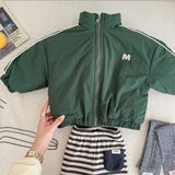 MQTIME  -  Winter New Children Long Sleeve Warm Letter Coat Plus Velvet Thick Boys Down Jackets Baby Girls Padded Jacket Kids Clothes