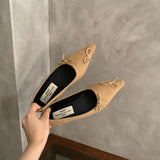 MQTIME  -  2025 Spring Butterfly-knot Women Flats Shoes Outdoor Comfort Shallow Loafer Female Soft Sole Grandma Shoes Zapatos De Mujer