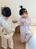MQTIME  -  Spring Sweet Long Sve Children's Clothing Thin Air Conditioning Suit Home Clothes Set for Mother And Daughter Girls