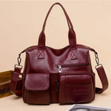 MQTIME  -  Luxury Shopping Handbags Female Shoulder Bags Designer PU Leather Crossbody Bags for Women Large Capacity Messenger Bag Totes