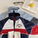 MQTIME  -  Spring Autumn Children Casual Jackets Clothes Boy Letter Long Sleeved Zipper Coats Girls Preppy Style Windbreaker Outerwear