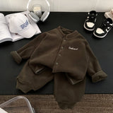 MQTIME  -  Kids Baby Girls Two Piece Suit Solid Color Thicken Warm Toddler Girls Tops+elastic Waist Infant Baby Girls Jogger Pant Outfit