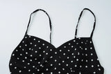 MQTIME  -  Summer Women's French Temperament Polka Dot Sexy V-neck Suspender Backless Dress