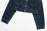  MQTIME  -  Women Dark Blue Denim Coat Heart Pattern Outerwear Long Sleeve Single Breasted Jacket Spring Female Chic Top Coats